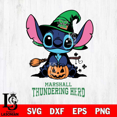 Marshall Thundering Herd Stitch witch Svg Eps Dxf Png File, NCAA svg, Digital Download, Instant Download