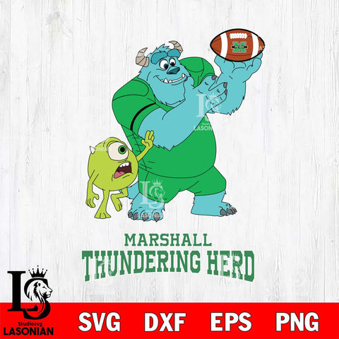 Marshall Thundering Herd Sully & Mike Football Cricut,Christmas SVG DXF EPS PNG FILE, NCAA Digital Download,Instant Download, Silhouette