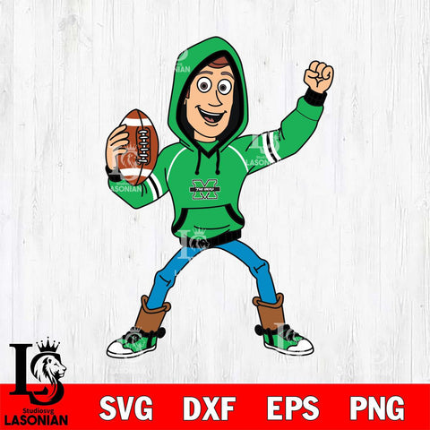 Marshall Thundering Herd Toy Story Football Christmas File Cut, NCAA SVG DXF EPS PNG FILE, Digital Download , Criucut , Silhouette
