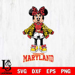 Maryland Terrapins Style Minnie Disney Svg Eps Dxf Png File, Digital Download, Instant Download