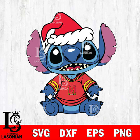 Maryland Terrapins Baby Stitch Christmas Svg Eps Dxf Png File, Digital Download, Instant Download