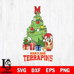 Maryland Terrapins Bluey Chilli Christmas Tree Svg Eps Dxf Png File, Digital Download