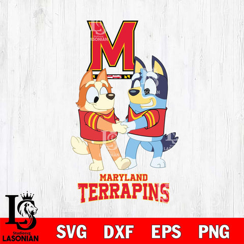 Maryland Terrapins Bluey Chilli Dance Svg Eps Dxf Png File, Digital Download, Instant Download