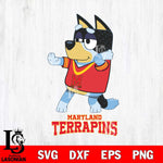 Maryland Terrapins Bluey Dad Dance Svg Eps Dxf Png File, Digital Download, Instant Download