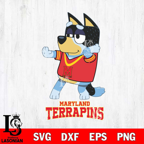 Maryland Terrapins Bluey Dad Dance Svg Eps Dxf Png File, Digital Download, Instant Download