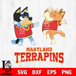 Maryland Terrapins Bluey Dance Svg Eps Dxf Png File, Digital Download, Instant Download