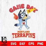 Maryland Terrapins Bluey Game Day Svg Eps Dxf Png File, Digital Download, Instant Download