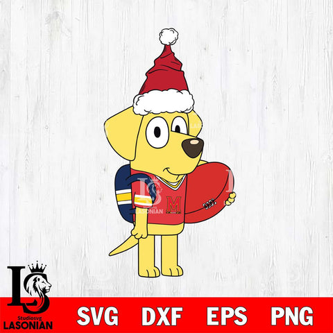 Maryland Terrapins Bluey Lucky Christmas Svg Eps Dxf Png File, Digital Download, Instant Download