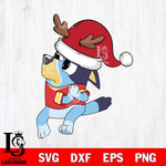 Maryland Terrapins Bluey Santa Claus Christmas Svg Eps Dxf Png File, Digital Download, Instant Download