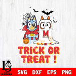 Maryland Terrapins Bluey Trick or Treat Halloween Svg Eps Dxf Png File, Digital Download, Instant Download