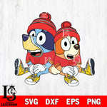 Maryland Terrapins Bluey & Bingo Christmas Svg Eps Dxf Png File, Digital Download, Instant Download