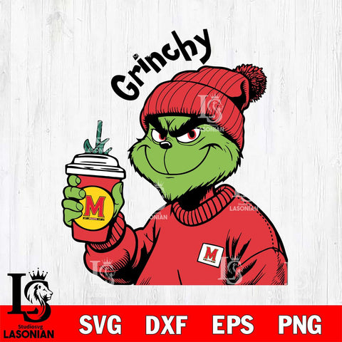 Maryland Terrapins Boujee Grinch 10 Svg Eps Dxf Png File, Digital Download, Instant Download