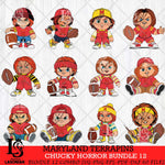 Maryland Terrapins Chucky Horror Bundle 12 SVG Eps Dxf Png File, Bundle NCAA svg, Digital Download, Instant Download
