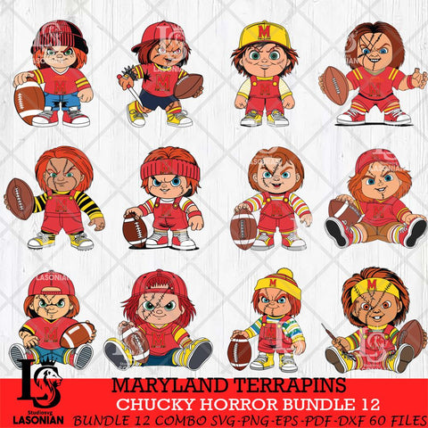 Maryland Terrapins Chucky Horror Bundle 12 SVG Eps Dxf Png File, Bundle NCAA svg, Digital Download, Instant Download