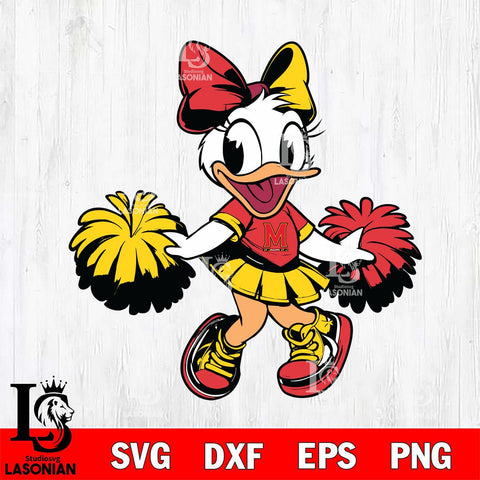Maryland Terrapins Daisy Duck Cheerleader Svg Eps Dxf Png File, NCAA svg, Digital Download, Instant Download