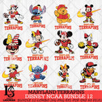 Maryland Terrapins Disney NCAA Bundle Svg PNG 12 Svg Eps Dxf Png File, Digital Download