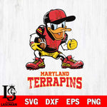 Maryland Terrapins Donal Duck Disney, Svg Eps Dxf Png File, Digital Download