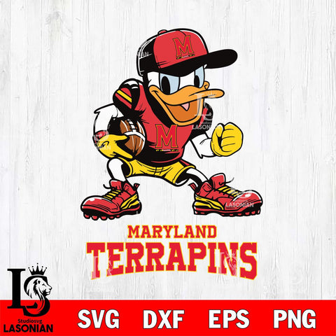 Maryland Terrapins Donal Duck Disney, Svg Eps Dxf Png File, Digital Download