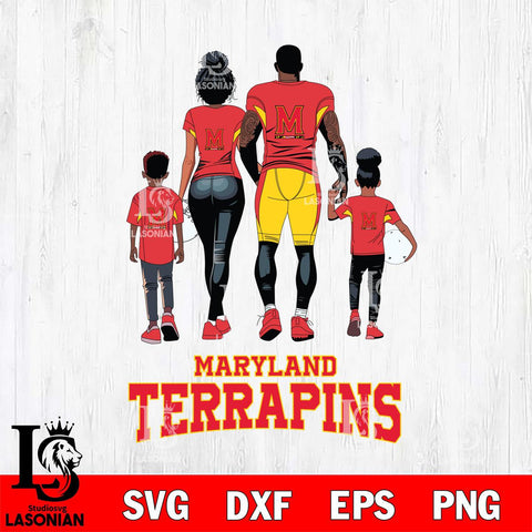 Maryland Terrapins Family Love Rugby SVG DXF EPS PNG FILE,NCAA SVG, Father day Digital Download,Instant Download, Silhouette