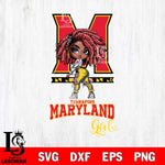 Maryland Terrapins Fan Girl Svg Eps Dxf Png File, Digital Download, Instant Download