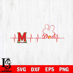 Maryland Terrapins Father Heart Beat Svg Eps Dxf Png File, Digital Download, Instant Download