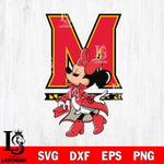 Maryland Terrapins Glamorous Minnie Svg Eps Dxf Png File, Digital Download, Instant Download