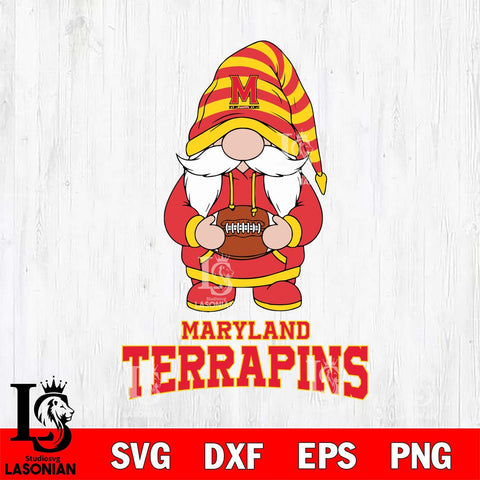 Maryland Terrapins Gnome Football File Cut, NCAA SVG, Digital Download , Criucut , Silhouette