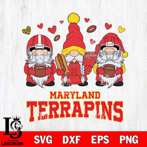 Maryland Terrapins Gnome Rugby File Cut, NCAA SVG, Digital Download , Criucut , Silhouette