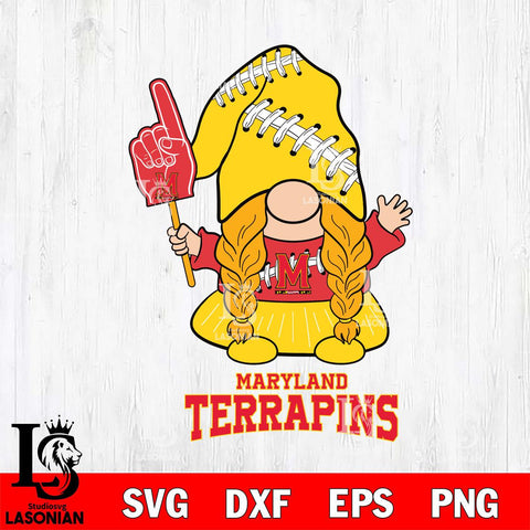 Maryland Terrapins Gnomes Fan Svg Eps Dxf Png File, Digital Download, Instant Download