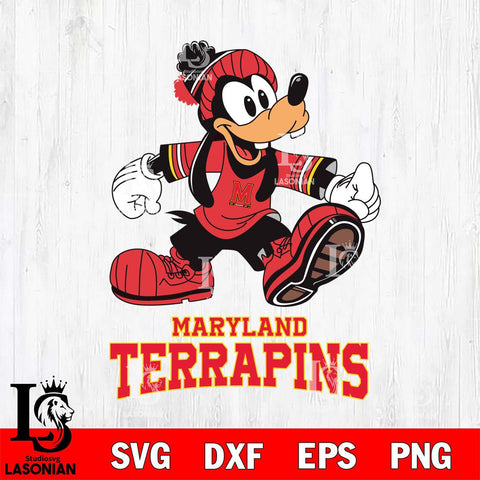 Maryland Terrapins Goofy Cool Sport SVG DXF EPS PNG FILE,NCAA svg ,Football Digital Download,Instant Download, Silhouette
