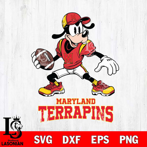 Maryland Terrapins Goofy Disney, Svg Eps Dxf Png File, Digital Download