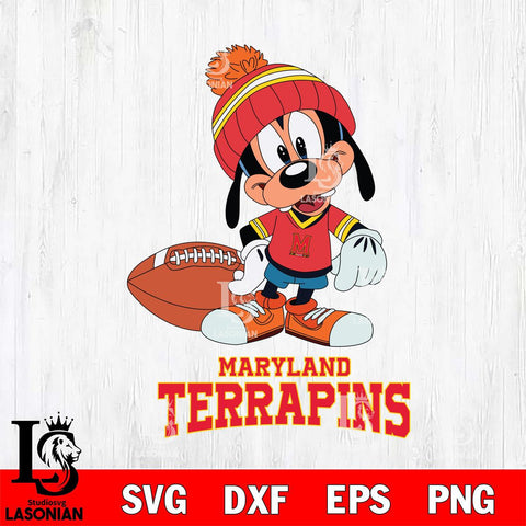 Maryland Terrapins Goofy Football SVG DXF EPS PNG FILE,NCAA svg ,Football Digital Download,Instant Download, Silhouette