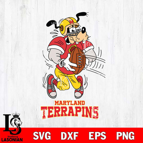 Maryland Terrapins Goofy Sport Football SVG DXF EPS PNG FILE,NCAA svg ,Football Digital Download,Instant Download, Silhouette