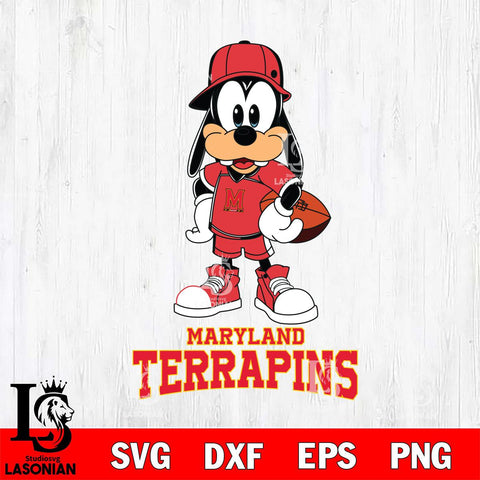 Maryland Terrapins Goofy rugby SVG DXF EPS PNG FILE,NCAA svg ,Football Digital Download,Instant Download, Silhouette