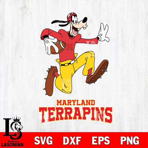Maryland Terrapins Goofy rugby Sport SVG DXF EPS PNG FILE,NCAA svg ,Football Digital Download,Instant Download, Silhouette