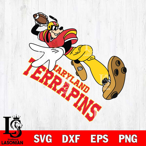 Maryland Terrapins Goofy rugby player SVG DXF EPS PNG FILE,NCAA svg ,Football Digital Download,Instant Download, Silhouette