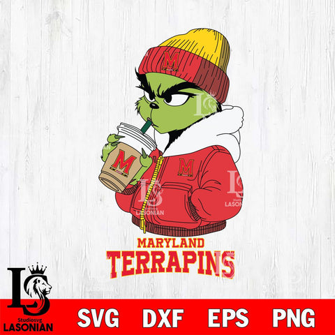 Maryland Terrapins Grinch Bougie Sport Svg Eps Dxf Png File, Digital Download, Instant Download