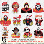 Maryland Terrapins Halloween Bundle 12 SVG Svg Eps Dxf Png File, NCAA bundle svg, Digital Download, Instant Download
