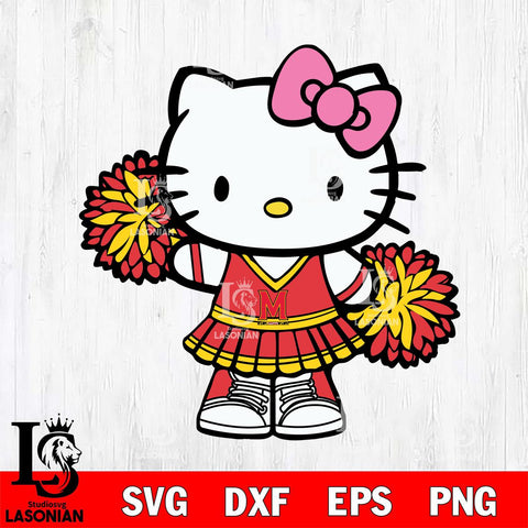 Maryland Terrapins Hello Kitty Cheerleader 11 Svg Eps Dxf Png File, Digital Download, Instant Download