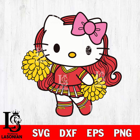 Maryland Terrapins Hello Kitty Cheerleader 7 Svg Eps Dxf Png File, Digital Download, Instant Download