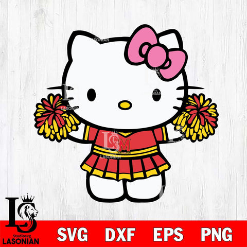 Maryland Terrapins Hello Kitty Cheerleader 9 Svg Eps Dxf Png File, Digital Download, Instant Download