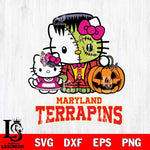 Maryland Terrapins Hello Kitty Horror 10 Svg Eps Dxf Png File, Digital Download
