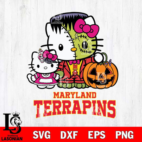 Maryland Terrapins Hello Kitty Horror 10 Svg Eps Dxf Png File, Digital Download