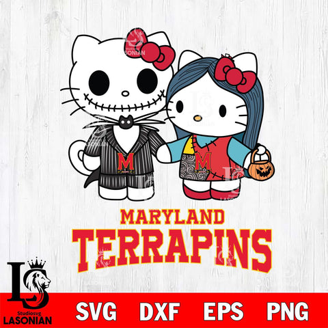 Maryland Terrapins Hello Kitty Horror 11 Svg Eps Dxf Png File, Digital Download