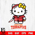 Maryland Terrapins Hello Kitty Horror 5 Svg Eps Dxf Png File, Digital Download