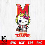 Maryland Terrapins Hello Kitty Horror 8 Svg Eps Dxf Png File, Digital Download