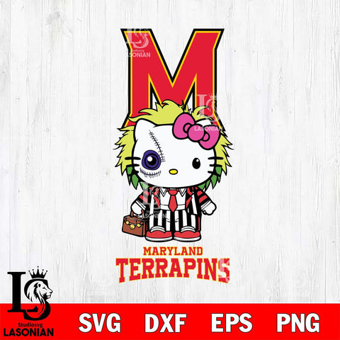Maryland Terrapins Hello Kitty Horror 8 Svg Eps Dxf Png File, Digital Download