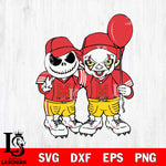 Maryland Terrapins Jack Skellington And Pennywise Football Svg Eps Dxf Png File, NCAA svg, Digital Download, Instant Download