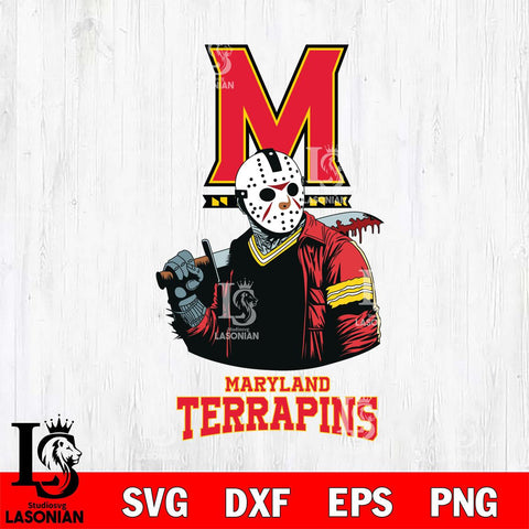 Maryland Terrapins Jason Voorhees 10 Svg Eps Dxf Png File, Digital Download