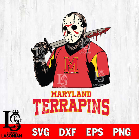 Maryland Terrapins Jason Voorhees 11 Svg Eps Dxf Png File, Digital Download